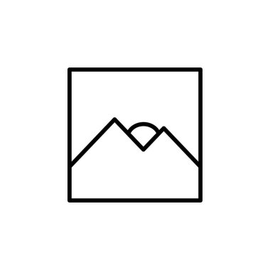 Resim, Galeri, Resim Çizgisi Simgesi, Vektör, Resim, Logo Şablonu. Birçok Amaç İçin Uygun.