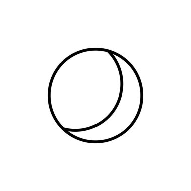 Moon, Night, Moonlight, Midnight Line Icon, Vector, Illustration, Logo Şablonu. Birçok Amaç İçin Uygun.