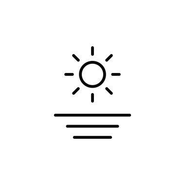 Okyanus, Su, Nehir, Deniz Hat Simgesi, Vektör, Resim, Logo Şablonu. Birçok Amaç İçin Uygun.