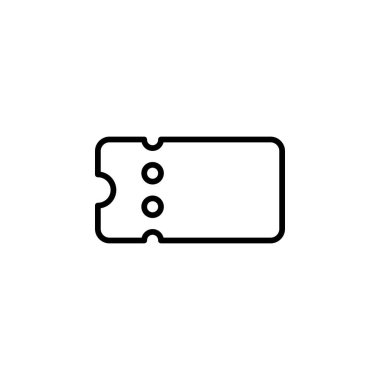 Bilet, Geçiş, Olay, Voucher Line Simgesi, Vektör, İllüstrasyon, Logo Şablonu. Birçok Amaç İçin Uygun.