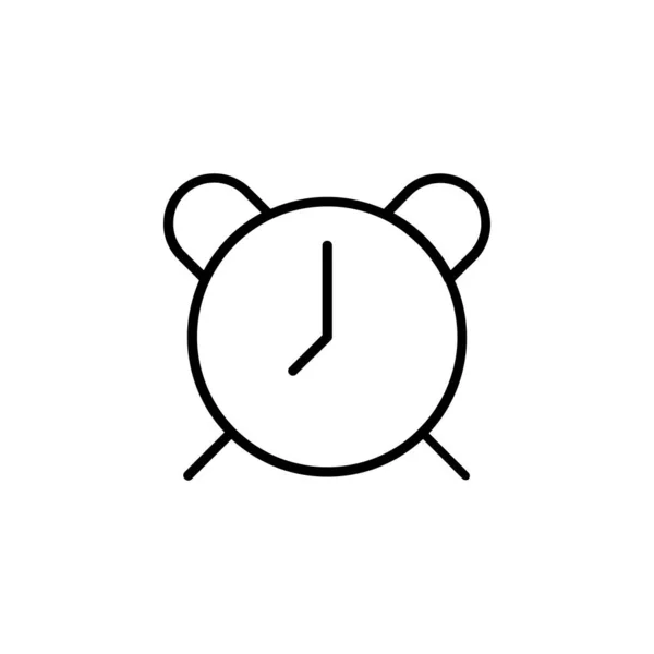 Alarma Icono Línea Tiempo Vector Ilustración Plantilla Logotipo Adecuado Para — Vector de stock