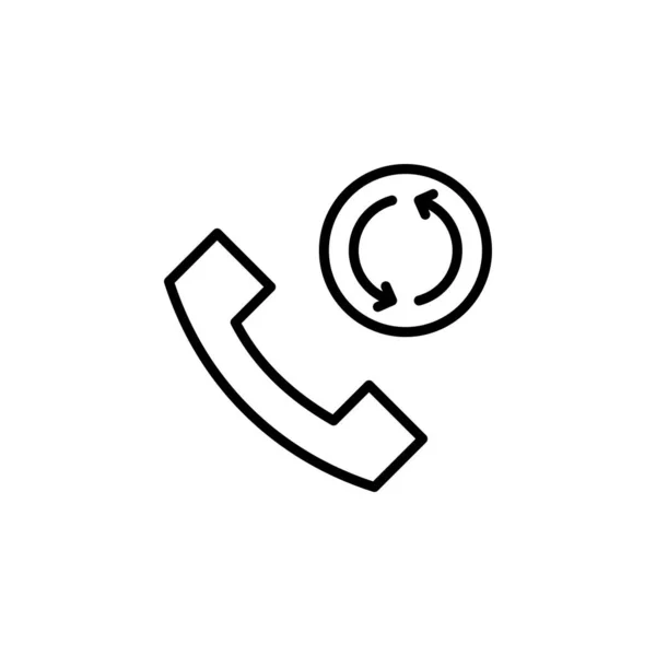 Recall Redial Line Icon Vector Illustration Logo Template Suitable Many — Vetor de Stock