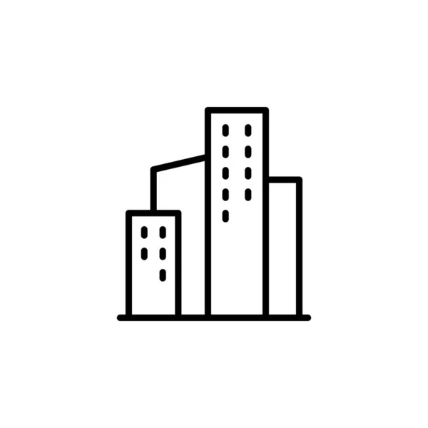 Stadt Stadt Liniensymbol Vektor Illustration Logovorlage Für Viele Zwecke Geeignet — Stockvektor