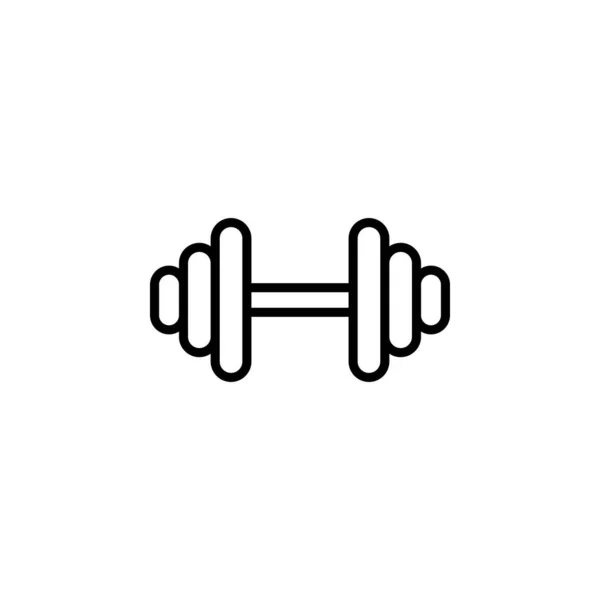 Gimnasio Aptitud Icono Línea Peso Vector Ilustración Plantilla Logotipo Adecuado — Vector de stock