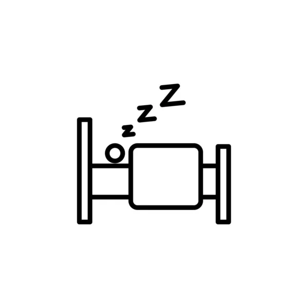 Dormire Pisolino Icona Linea Notturna Vettore Illustrazione Modello Logo Adatto — Vettoriale Stock