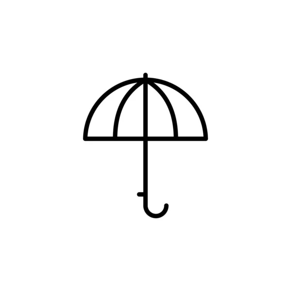 Зонтик Погода Икона Линии Защиты Вектор Фабрика Шаблон Подходит Многих — стоковый вектор