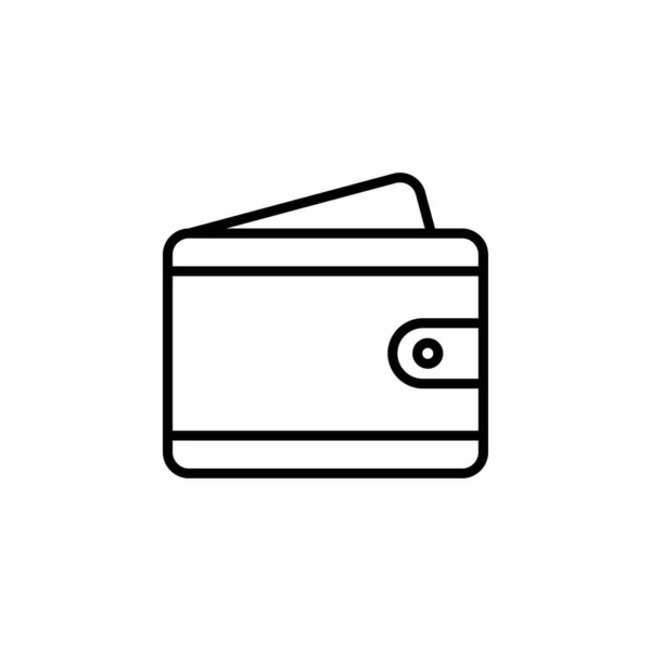 Cartera Ahorro Icono Línea Dinero Vector Ilustración Plantilla Logotipo Adecuado — Vector de stock