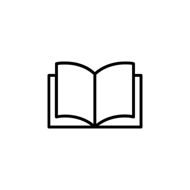 Kitap, Okuma, Kütüphane, Çalışma Satırı Simgesi, Vektör, Çizim, Logo Şablonu. Birçok Amaç İçin Uygun.