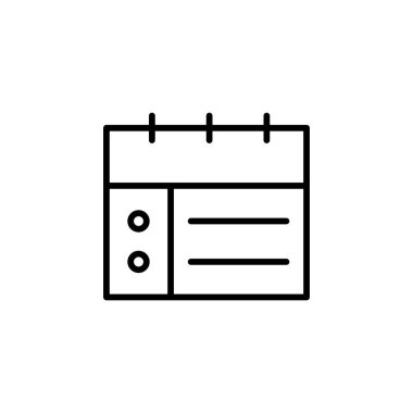 Notlar, Not Defteri, Not Defteri, Not Defteri, Günlük, Kağıt Çizgisi Simgesi, Vektör, İllüstrasyon, Logo Şablonu. Birçok Amaç İçin Uygun.