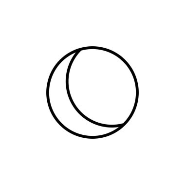 Moon, Night, Moonlight, Midnight Line Icon, Vector, Illustration, Logo Şablonu. Birçok Amaç İçin Uygun.