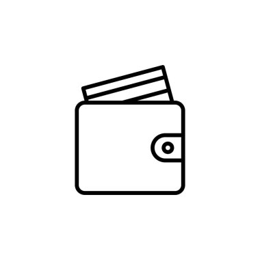 Cüzdan, Tasarruf, Para Hat Simgesi, Vektör, İllüstrasyon, Logo Şablonu. Birçok Amaç İçin Uygun.