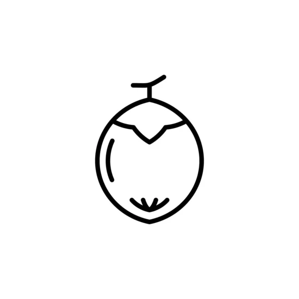 Coconut Line Icon Vector Illustration Logo Template Suitable Many Purposes — Stockový vektor