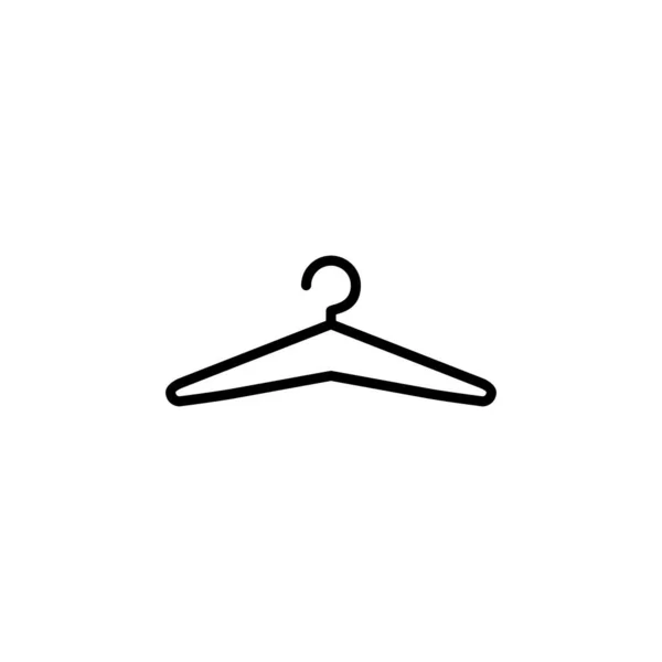 Cintre Vêtements Icône Ligne Vecteur Illustration Modèle Logo Convient Nombreux — Image vectorielle
