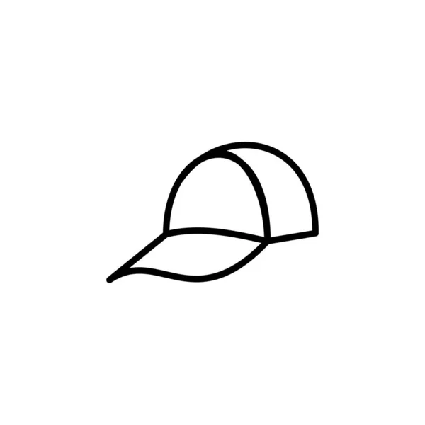 Cap Accessory Fashion Baseball Line Icon Vector Illustration Logo Template — Stockový vektor