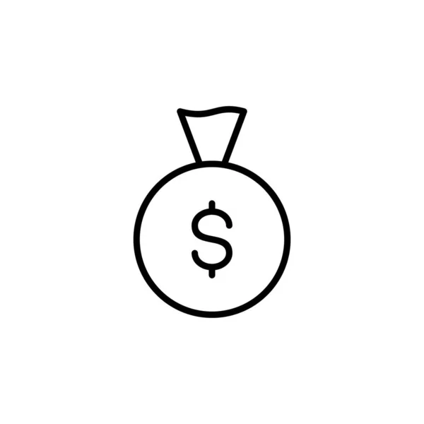 Geld Cash Rijkdom Betaallijn Icoon Vector Illustratie Logo Sjabloon Geschikt — Stockvector