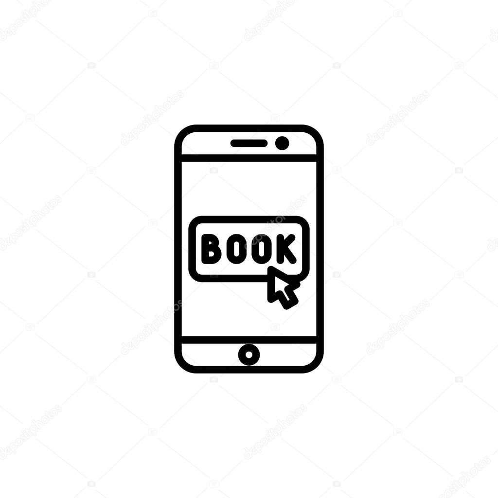 Booking, Ticket, Order Line Icon, Vector, Illustration, Logo Template. Suitable For Many Purposes.