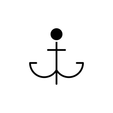 Anchor, Port Solid Icon, Vector, Illustration, Logo Şablonu. Birçok Amaç İçin Uygun.
