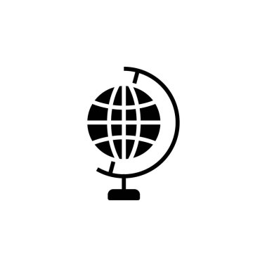 Globe Solid Icon, Vector, Illustration, Logo Template. Suitable For Many Purposes.