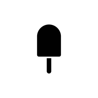 Dondurma, Tatlı Katı Simge, Vektör, Çizim, Logo Şablonu. Birçok Amaç İçin Uygun.