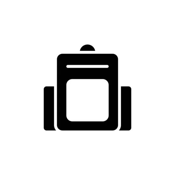 Backpack School Rucksack Knapsacksolid Icon Vector Illustration Logo Template Suitable — 스톡 벡터