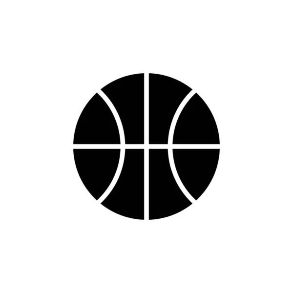 Basketball Sport Ball Game Solid Icon Vector Illustration Logo Template — Stockvektor