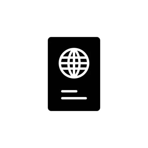 パスポート ビジネスソリッドアイコン ベクトル イラスト ロゴテンプレート 多くの目的に適した — ストックベクタ