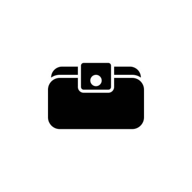 Cüzdan, Tasarruf, Para Katı Simgesi, Vektör, Resim, Logo Şablonu. Birçok Amaç İçin Uygun.