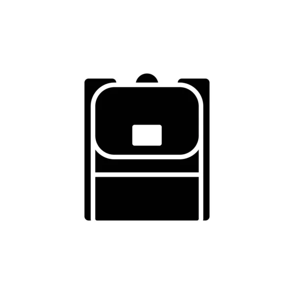 Backpack School Rucksack Knapsack Solid Icon Vector Illustration Logo Template — Stock Vector