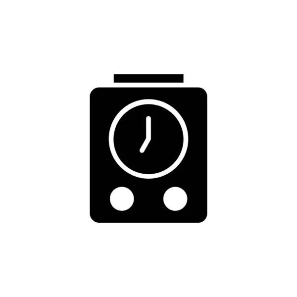 Alarma Temporizador Icono Sólido Vector Ilustración Plantilla Logotipo Adecuado Para — Vector de stock