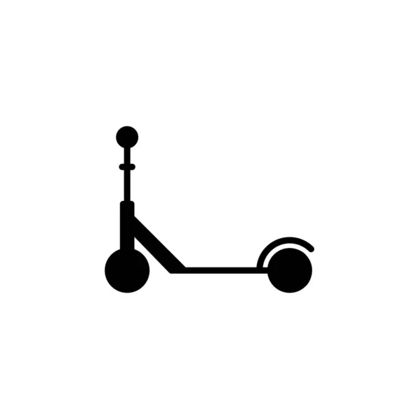 Scooter Tretroller Solid Icon Vektor Illustration Logo Vorlage Für Viele — Stockvektor