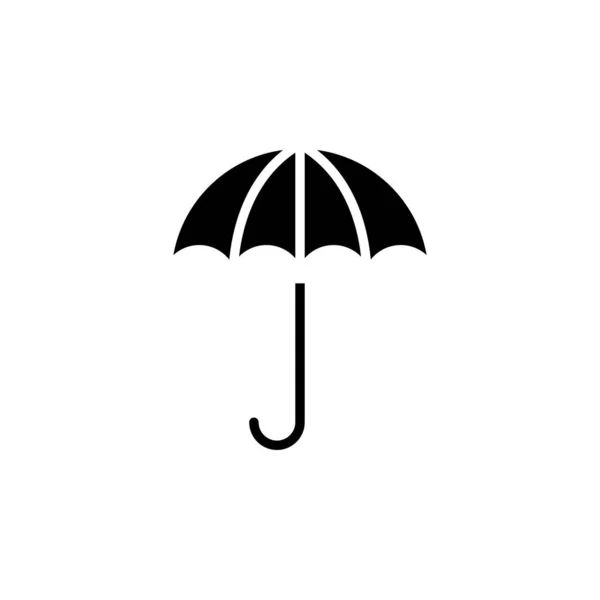 Umbrella Weather Protection Solid Icon Vector Illustration Logo Template Suitable — Stock Vector