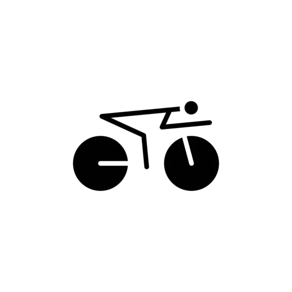 Bike Bicycle Solid Icon Vector Illustration Logo Template 사람들에게 적합하다 — 스톡 벡터