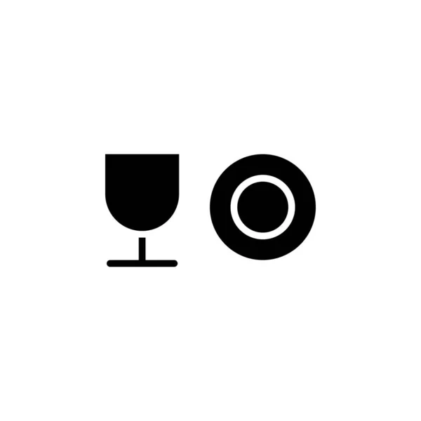 Restaurant Food Kitchen Solid Icon Vector Illustration Logo Template Придатний — стоковий вектор
