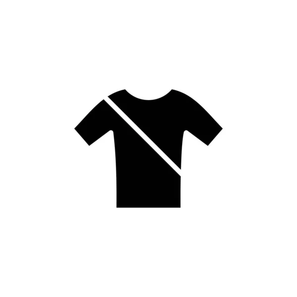 Shirt Fashion Polo Clothes Solid Icon Vector Illustration Logo Template — Stock Vector
