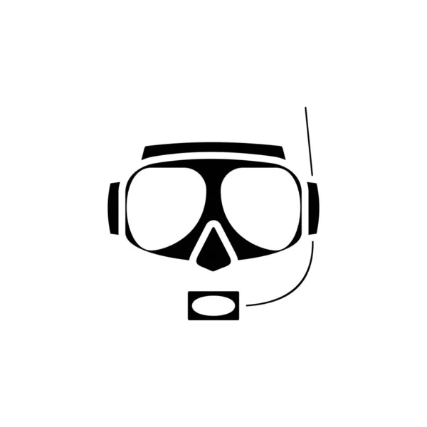 Tauchermaske Schnorchel Badebekleidung Schnorcheln Solide Ikone Vektor Illustration Logo Vorlage — Stockvektor