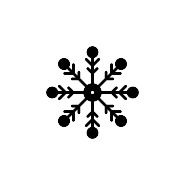 Χειμώνας Χιονοπτώσεις Χιόνι Νιφάδα Χιονιού Στερεό Εικονίδιο Διάνυσμα Εικονογράφηση Πρότυπο — Διανυσματικό Αρχείο