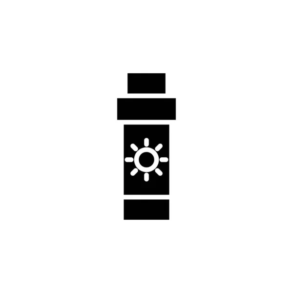 Sunblock Sunscreen Lotion Summer Solid Icon Vector Illustration Logo Template — стоковий вектор