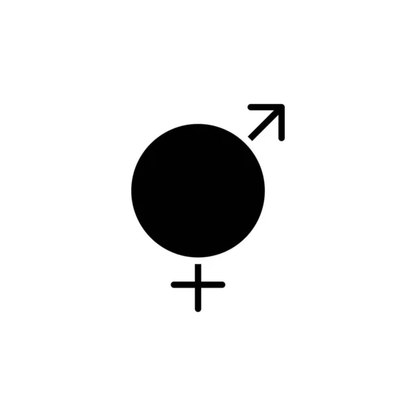 Pohlaví Znamení Muž Žena Rovný Solid Ikona Vektor Ilustrace Logo — Stockový vektor