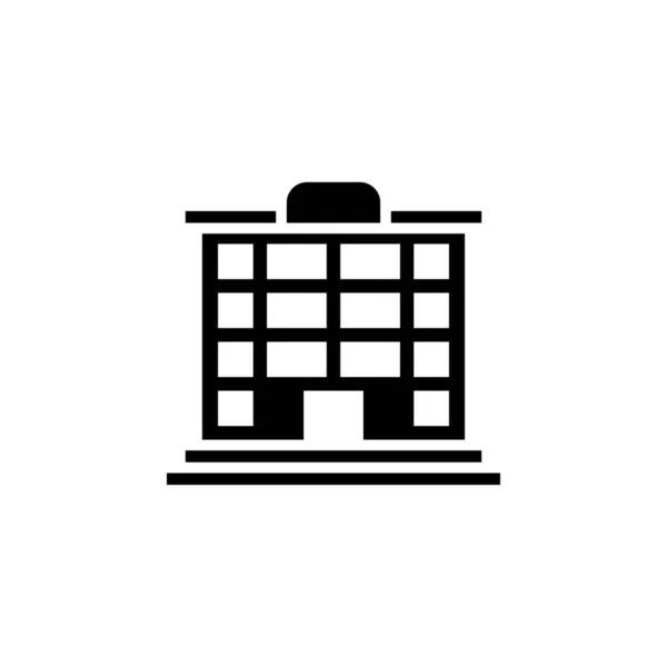 Otel, Daire, Townhouse, Residential Solid Icon, Vector, Illustration, Logo Şablonu. Birçok Amaç İçin Uygun.