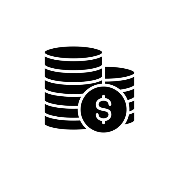 Гроші Готівка Багатство Платіжна Суцільна Іконка Вектор Ілюстрація Шаблон Логотипу — стоковий вектор