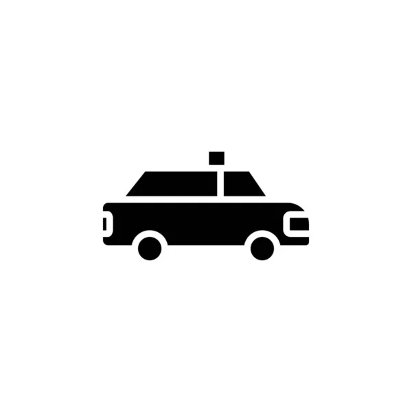 Cab Taxi Travel Transportation Solid Icon Vector Illustration Logo Template — Stock Vector