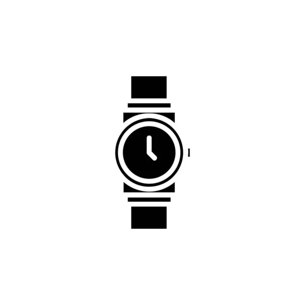 Uhr Armbanduhr Uhr Time Solid Icon Vektor Illustration Logo Template — Stockvektor