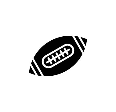 Amerikan Futbolu, Rugby Solid Icon, Vector, Illustration, Logo Şablonu. Birçok Amaç İçin Uygun.