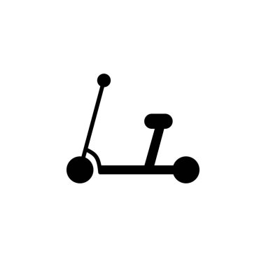 Scooter, Kick Scooter Solid Icon, Vector, Illustration, Logo Şablonu. Birçok Amaç İçin Uygun.
