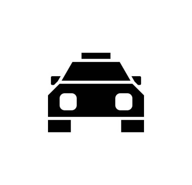 Taksi, Taksi, Seyahat, Ulaşım Katı Simge, Vektör, Çizim, Logo Şablonu. Birçok Amaç İçin Uygun.