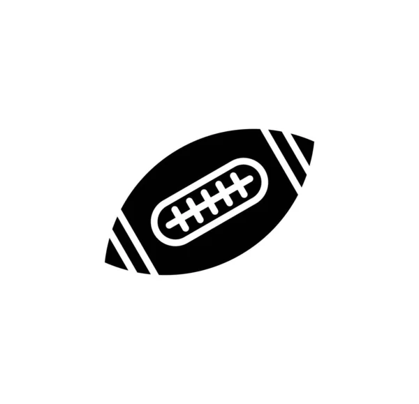 Futebol Americano Rugby Solid Icon Vetor Ilustração Modelo Logo Adequado —  Vetores de Stock