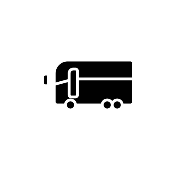 Ônibus Autobus Público Transporte Ícone Sólido Vetor Ilustração Modelo Logo — Vetor de Stock
