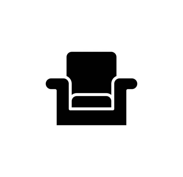 Chair Seat Solid Icon Vector Illustration Logo Template Suitable Many — Stock Vector