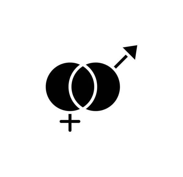 Gender Sign Male Female Straight Icon Vector Fashion Template Подходит — стоковый вектор