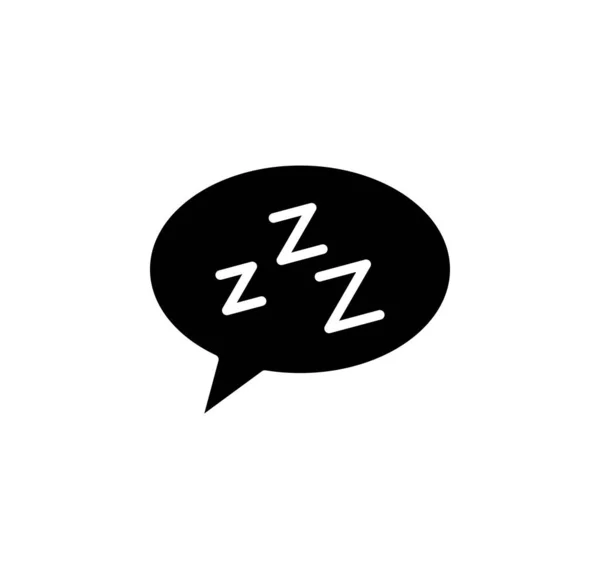 Slaap Nap Nacht Solid Icon Vector Illustratie Logo Template Geschikt — Stockvector